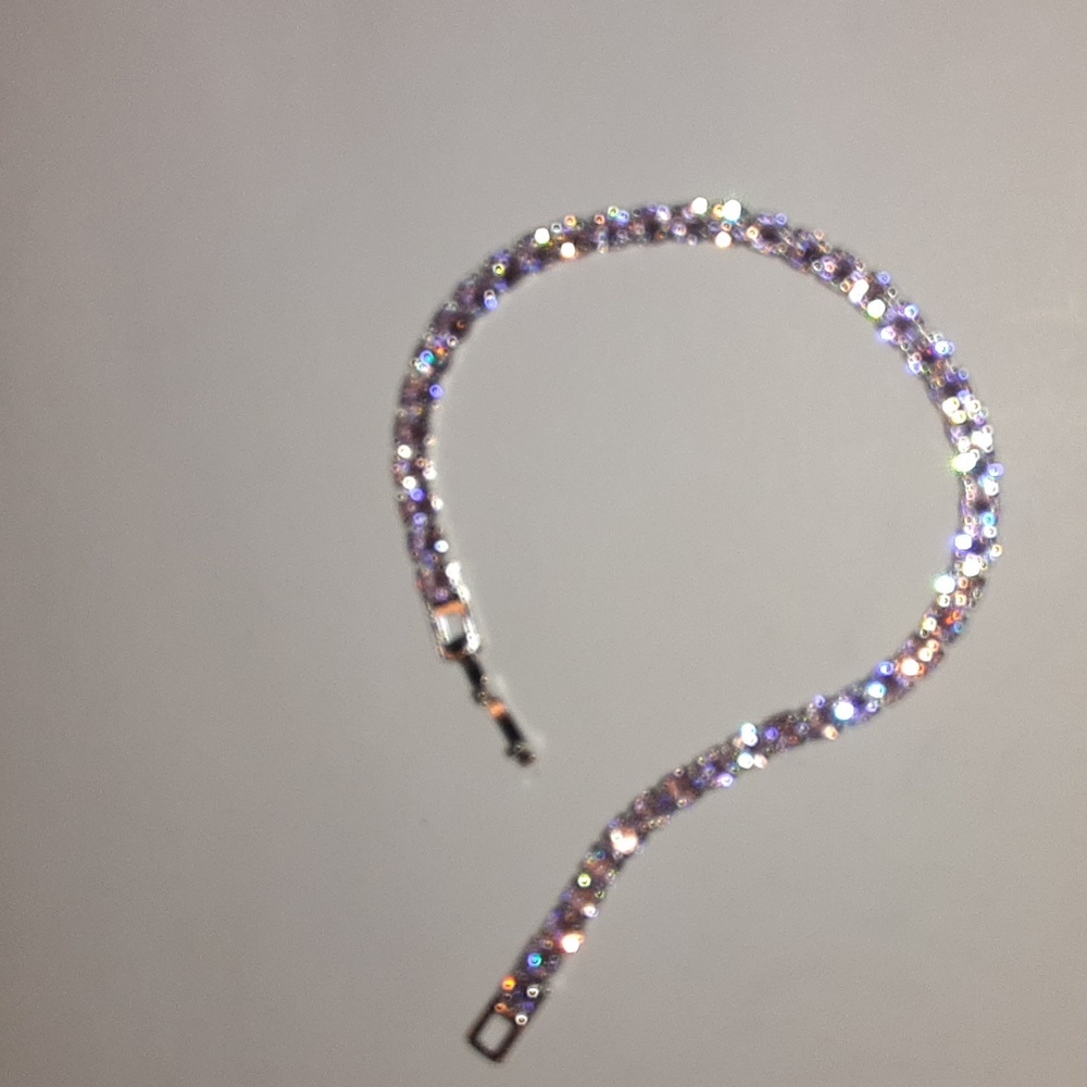 Pink cubic zirconia bracelet.